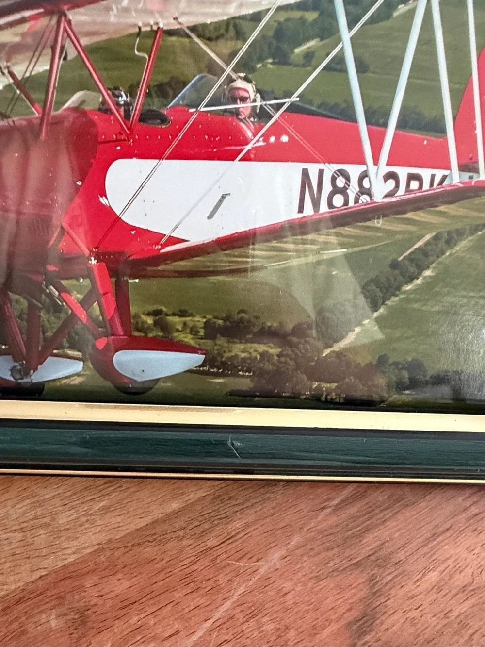 Vintage Picture Frame Green and Gold Classic